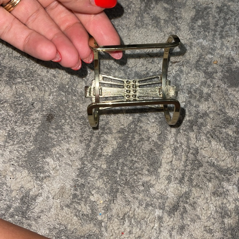 House of Harlow Gold Geometric Cuff Bracelet - Picture 3 of 3